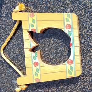 Decorative Apple wooden wall hanging sign decor